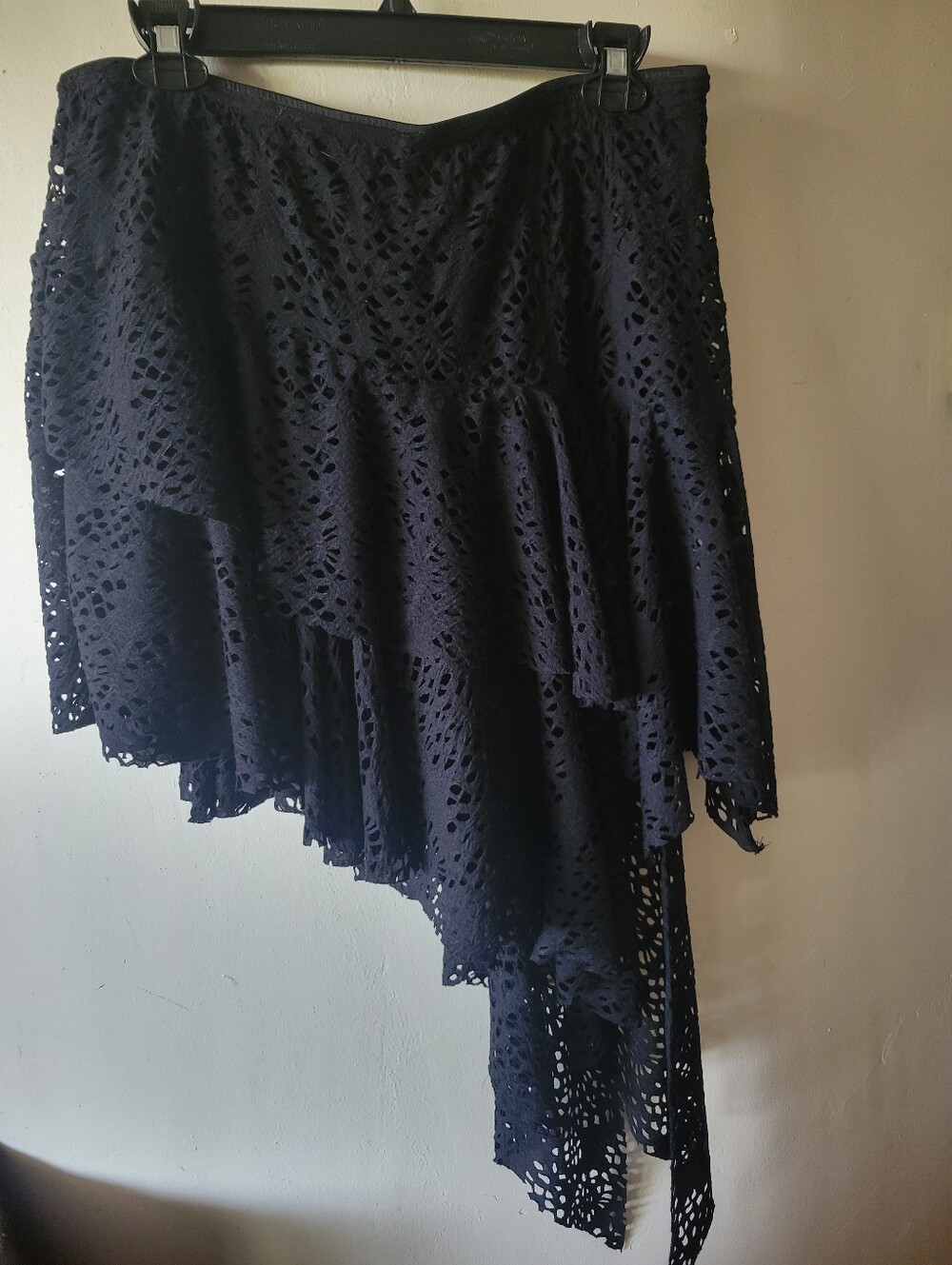 Black Croched Lace Bathing Suit Coverup XL